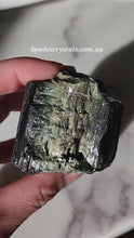 Load and play video in Gallery viewer, Green Tourmaline Cluster / Raw Stone - 130g #24
