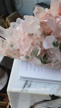 비디오를 갤러리 뷰어 Large Pink Himalayan Quartz x Green Phantom Cluster - 8kg #311에 로드 및 재생
