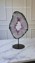Load and play video in Gallery viewer, Large Amethyst Portal / Slab on stand - 4.47kg #3
