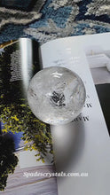 Load and play video in Gallery viewer, Clear Quartz Sphere - 558g #209
