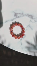 비디오를 갤러리 뷰어 Fire Quartz / Red Hematoid Quartz Bracelet - 53g / 15mm #384에 로드 및 재생
