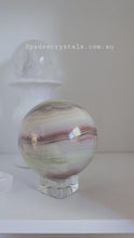 Load and play video in Gallery viewer, Pink Banded Calcite Sphere - 997g #70
