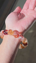 Load and play video in Gallery viewer, | High Grade | Golden Healer x Red Hematoid Quartz Bracelet - 56g / 14mm #383
