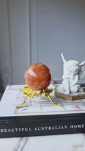 비디오를 갤러리 뷰어 Fire Quartz / Red Hematoid Quartz Sphere - 330g #26에 로드 및 재생
