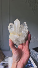 將影片載入圖庫檢視器並播放，Golden Healer Quartz Cluster on Stand - 341g #418
