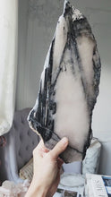 Load and play video in Gallery viewer, Large Black Tourmaline in Quartz Slab - 1.12kg #922

