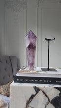 Load and play video in Gallery viewer, Phantom Amethyst Wand on Black Stand - 970g #1
