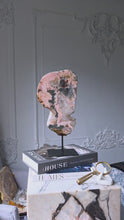 Load and play video in Gallery viewer, Pink Amethyst x Green Jasper Slab on Black Stand - 1.85kg #17
