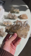 ギャラリービューアGolden Smoky Himalayan Quartz Cluster on Stand - 318g #425に読み込んでビデオを見る
