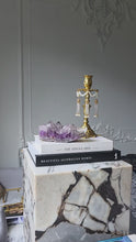 Charger et lire la vidéo dans la visionneuse de la Galerie, Half Raw Half Polished Amethyst Cluster with Rutile - 858g #5
