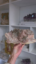 Load and play video in Gallery viewer, | 50% OFF | Green Phantom Pink Himalayan Quartz Cluster - 1.03kg #535
