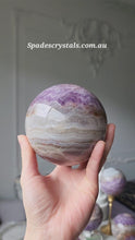 Load and play video in Gallery viewer, Amethyst &amp; Agate Sphere - 1.21kg #23
