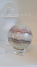 Load and play video in Gallery viewer, Pink Banded Calcite Sphere - 866g #131
