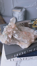 Cargar y reproducir el video en el visor de la galería, Double Terminated Himalayan Quartz Cluster x Green Chlorite &amp; Red Hematite Inclusion - 628g #500
