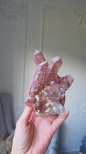 Load and play video in Gallery viewer, Red Hematite Quartz Cluster on Clear Stand - 532g #302
