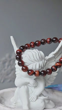 비디오를 갤러리 뷰어 Red Tiger Eye Bracelet - 9mm #331에 로드 및 재생
