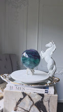 비디오를 갤러리 뷰어 Large Rainbow Fluorite Sphere - 3.5kg #307에 로드 및 재생
