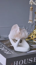 Cargar y reproducir el video en el visor de la galería, Light Pink Himalayan Quartz Cluster - small 133g #513

