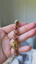 Load and play video in Gallery viewer, Red Rutilated Quartz Bracelet - 9mm #1
