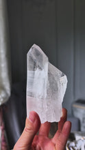 Load and play video in Gallery viewer, Lemurian Seed Clear Quartz - Self-standing 411g #337
