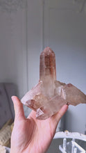 Load and play video in Gallery viewer, Red Hematite Quartz Cluster on Clear Stand - 468g #304
