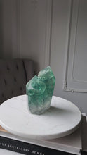 Load and play video in Gallery viewer, Chunky Green Fluorite Twin Tower - 1.11kg #58
