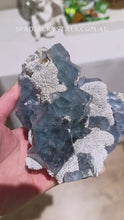 Load and play video in Gallery viewer, Blue Fluorite Mineral Cluster / Specimen - 836g #136
