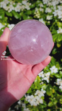 將影片載入圖庫檢視器並播放，Asterism Star Rose Quartz Sphere - 516g  #50
