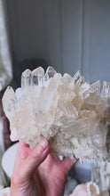 Load and play video in Gallery viewer, High Grade Himalayan Quartz Cluster on Clear Stand - 915g #519
