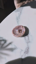 將影片載入圖庫檢視器並播放，Pink Flower Agate Bowl / Jewellery Dish Tray - small 157g #387
