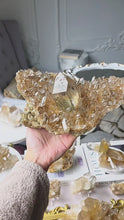 Load and play video in Gallery viewer, | RARE | Double Layer Golden Smoky Himalayan Quartz with Phantom Inclusion - 1.65kg #441
