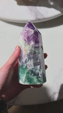 Load and play video in Gallery viewer, Snowflake Rainbow Fluorite Tower - 700g #118
