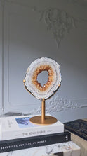 Load and play video in Gallery viewer, Citrine Quartz Portal / Ring on Gold Stand - 1.98kg #533
