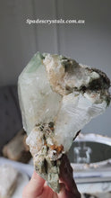 Load and play video in Gallery viewer, Green Chlorite Himalayan Quartz on Stand - 800g #292
