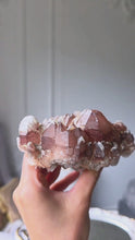 Load and play video in Gallery viewer, Red Phantom Quartz Cluster / Double Terminated on Silver Stand - 646g #403
