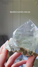 Load and play video in Gallery viewer, Phantom Green Chlorite Himalayan Quartz Cluster - small 247g #396
