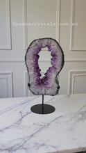 Load and play video in Gallery viewer, Large Amethyst Portal / Slab on stand - 4.16kg #1
