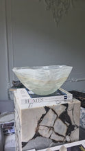 Load and play video in Gallery viewer, High Grade - Large Mexican Onyx Bowl - 3.9kg #329
