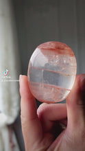 Load and play video in Gallery viewer, Fire Quartz / Red Hematoid Palm Stone #220
