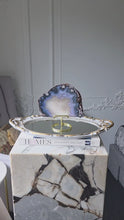 Load and play video in Gallery viewer, Blue Flower Agate Slab - 692g #71
