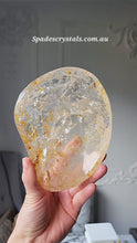 비디오를 갤러리 뷰어 Golden Healer Quartz Bowl - 512g #162에 로드 및 재생
