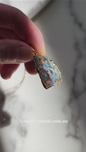 Load and play video in Gallery viewer, Dyed Agate Pendant x Gold Chain / Necklace #1
