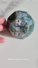 將影片載入圖庫檢視器並播放，Moss Agate Diamond - 170g #96
