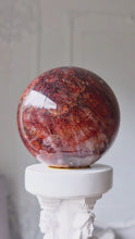 비디오를 갤러리 뷰어 Large Fire Quartz / Red Hematoid Quartz Sphere - 1.5kg #24에 로드 및 재생
