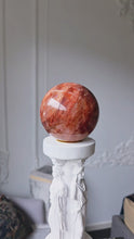 비디오를 갤러리 뷰어 Large Fire Quartz / Red Hematoid Quartz Sphere - 1.2kg #25에 로드 및 재생
