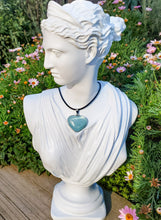 Load image into Gallery viewer, Aquamarine Heart Pendant (with chain)
