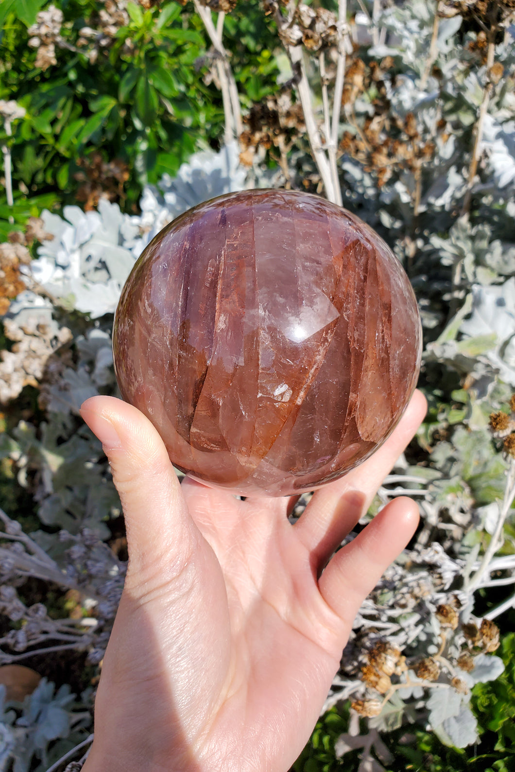 STAR Fire Quartz ( Hematoid Quartz ) Sphere - 1.07kg #1