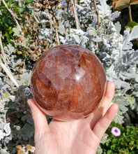 將圖片載入圖庫檢視器 STAR Fire Quartz ( Hematoid Quartz ) Sphere - 1.07kg #1
