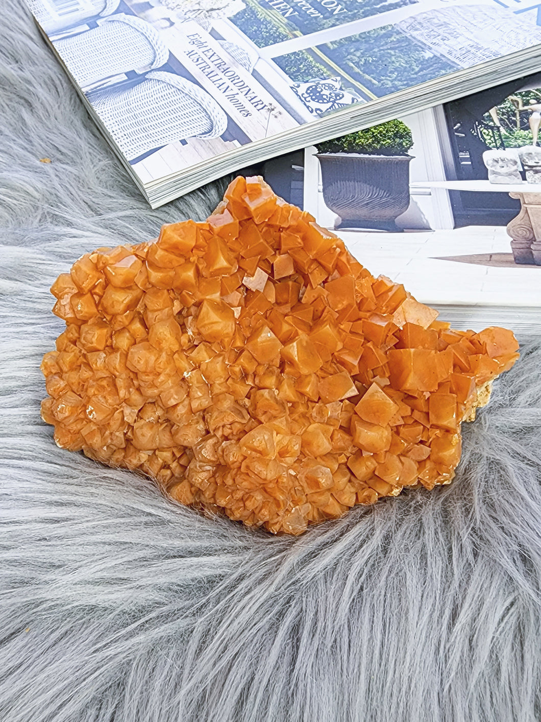 Orange Calcite Cluster #53