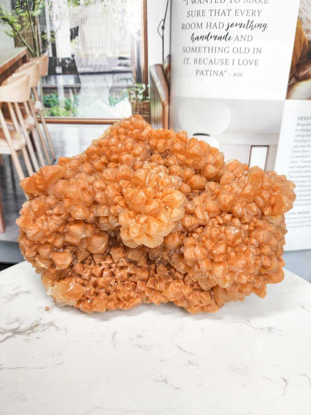 Orange Calcite Cluster #54